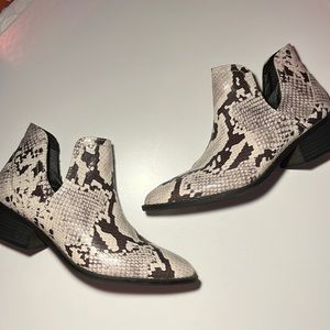 Madden Girl Low Heel Snake Boots